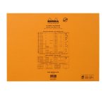 Bloc de bureau Rhodia 42 x 29,7 cm agrafé orange n°38 - 5 x 5 - 80 feuilles