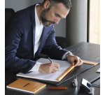 Bloc de bureau Rhodia 42 x 29,7 cm agrafé orange n°38 - 5 x 5 - 80 feuilles