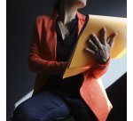 Bloc de bureau Rhodia 42 x 29,7 cm agrafé orange n°38 - 5 x 5 - 80 feuilles