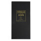 Agenda de bureau Banquier long Euro et cents 16 x 34 cm Journalier 2 volumes 2025 - Noir