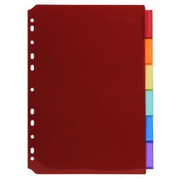 Exacompta PP Dividers, A4, 6 part - Assorted colours