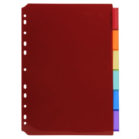 Exacompta PP Dividers, A4, 6 part - Assorted colours