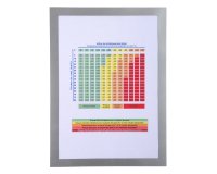 Pochette d'affichage magnétique A4 - Argent