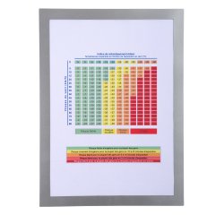 Pochette d'affichage magnétique A4 - Argent