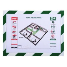 Magnetische Security lijst A4 - Wit/groen