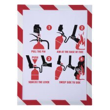 Magnetische Security lijst A4 - Wit/rood