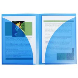Tweezijdige presentatiemappen - halfharde PP 40/100ste - A4 & A3