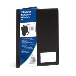 Display Book Guildhall PVC 24 Pkt Black - Black