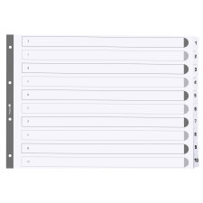 Div Mylar Dividers A3 White 1-10 - White