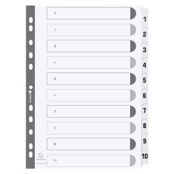 Div Mylar Dividers A4 White 1-10 - White