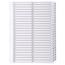 Div Mylar Dividers A4 White 1-50 - White