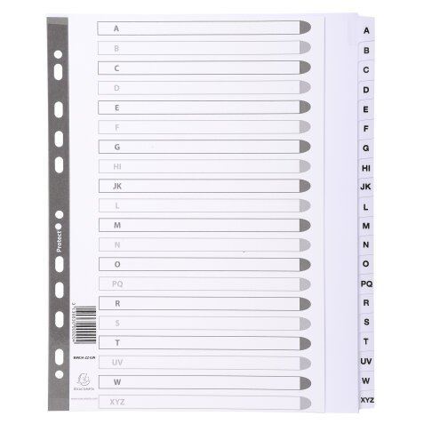 Indices A4+ 20Pt A-Z White Tabs White - White