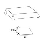 Nappe en papier damassé, (l)1,18 x (L)6 m, gris