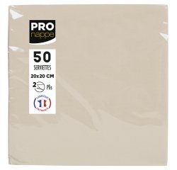 Serviette cocktail, 200 x 200 mm, ivoire