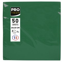 Serviette cocktail, 200 x 200 mm, vert sapin