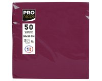 Serviette cocktail, 200 x 200 mm, bordeaux