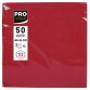 Paquet de 50 serviettes cocktail micro-gaufrées ouate 2 plis - 20x20 cm - Rouge