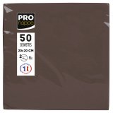 Serviette cocktail, 200 x 200 mm, chocolat