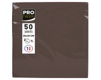 Serviette cocktail, 200 x 200 mm, chocolat