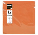 Serviette cocktail, 200 x 200 mm, orange
