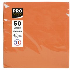 Serviette cocktail, 200 x 200 mm, orange
