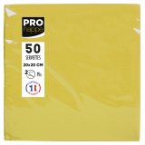 Serviette cocktail, 200 x 200 mm, jaune