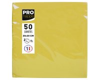 Serviette cocktail, 200 x 200 mm, jaune