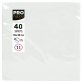 Serviette de table jetable, 380 x 380 mm, blanc