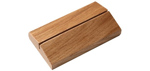 chevalet de table en hêtre vernis naturel pour menu