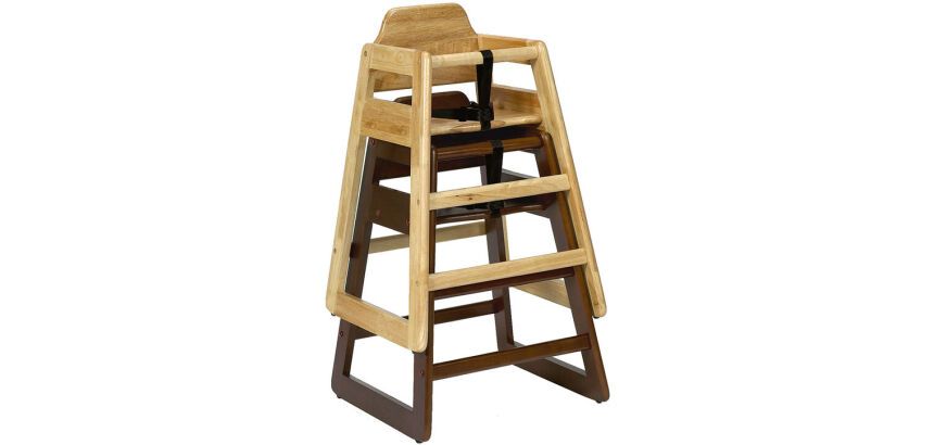 chaise bébé en bois clair empilable 52 x 50,5 x 72 cm