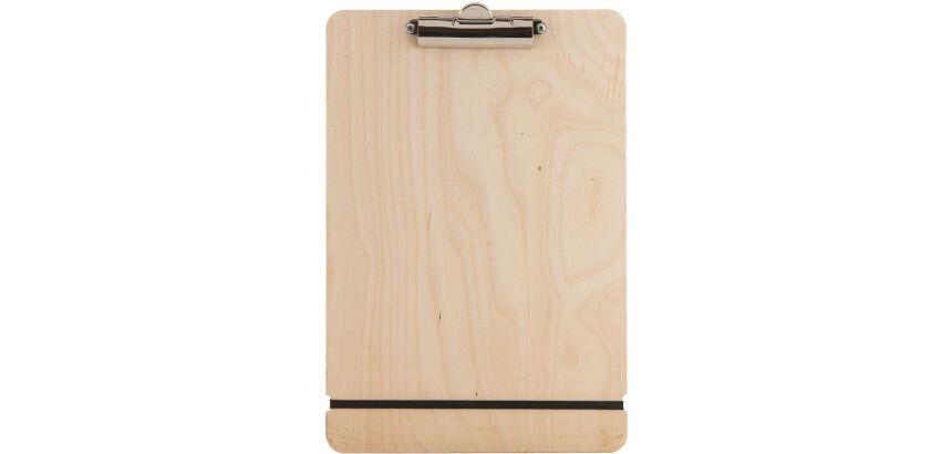porte-menu avec pince bois clair A4 34,5 x 23 cm