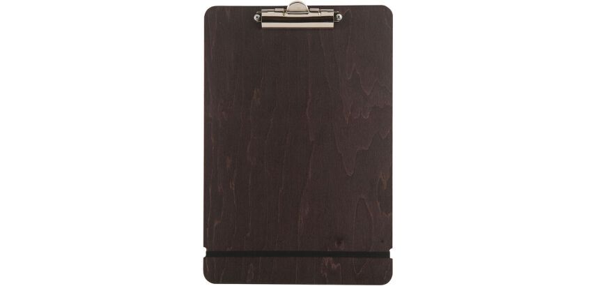 porte-menu avec pince bois foncé A4 34,5 x 23 cm