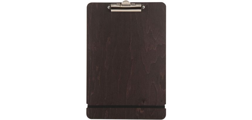 porte-menu avec pince bois foncé A4 34,5 x 23 cm