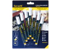 lot de 7 feutres craie pointe 1-2 mm blanc