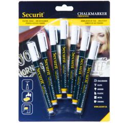 lot de 7 feutres craie pointe 1-2 mm blanc