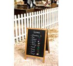 Panneau trottoir WOODY, avec tableau