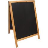 Panneau trottoir WOODY, avec tableau noir, hêtre