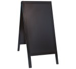 Panneau trottoir WOODY, avec tableau noir, noir