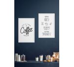 Ardoise murale WOODY, blanc, 400 x 600 mm