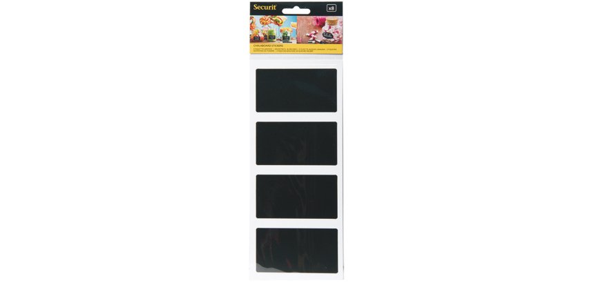 lot de 8 étiquettes adhésives ardoise  8,5 x 5 cm