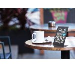 Ardoise de table L-SHAPE, A6, noir