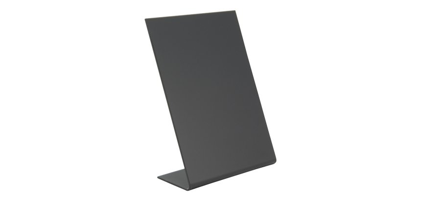 Ardoise de table L-SHAPE, A6, noir