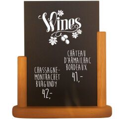 Ardoise de table ELEGANT, moyen, teck