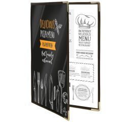 Porte-menu CRYSTAL, A4, pour 4 feuilles