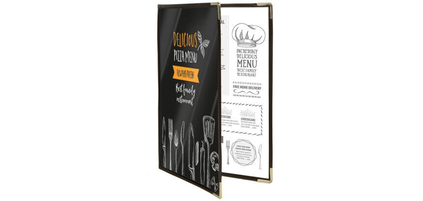 Porte-menu CRYSTAL, A4, pour 4 feuilles