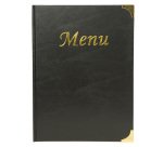 Protège-menus BASIC, A4, noir