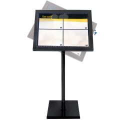 Black star présentoir porte-menu à LED 4 vues