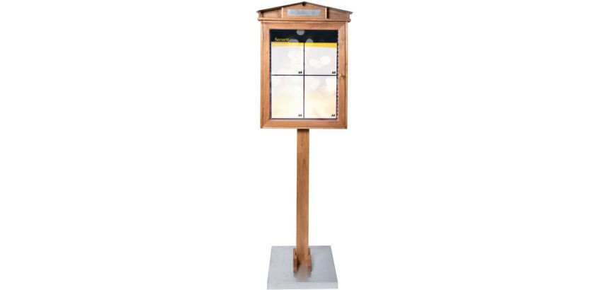 Rustik présentoir porte-menu à LED 4 vues