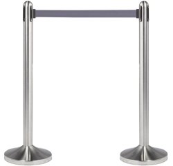 poteau ruban rétractable 1 m grise