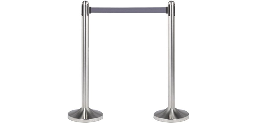 poteau ruban rétractable 1 m grise